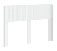 Goldonion Tête de lit blanche PB 146,5 x 7 x 100 cm | Bois ingénié, design à lattes verticales, montage sur châssis, nettoyage facile