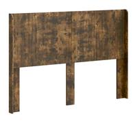 Goldonion Tête de lit chêne fumé 166,5 x 7 x 100 cm | Bois ingénierie, lattes verticales, facile à nettoyer, montage sur châssis