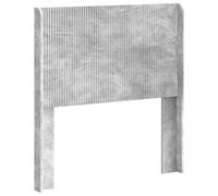 Goldonion Tête de lit gris béton bois ingénierie | Design à lattes verticales, facile à nettoyer, montage sur châssis, pieds robustes