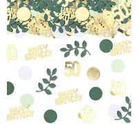 GoldRock Confettis à paillettes pour 50e anniversaire - Grande décoration de 2,5 à 5,5 cm - Décoration 50e anniversaire homme - Décoration de table - 50 ans - Décoration de table - 50 ans - Décoration