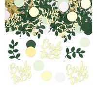 GoldRock Lot de 100 confettis à paillettes Bride To Be - Décoration de table pour enterrement de vie de jeune fille - Accessoires pour femme - Décoration de table en eucalyptus - Décoration de table