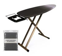 GoldVIP Table à Repasser Professionnelle en Aluminium XXL 130 x 47 cm, Pliable et Stable, Design Premium, Hauteur 100 cm, roulettes et Housse de Rechange