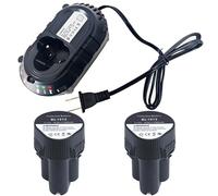 GOLEMON® Lot de 2 batteries BL1013 10,8 V 1500 mAh avec chargeur DC10WA DC10WB pour Makita BL1013 BL1014 194550-6 194551-4 195332-9 DF330D LCT203W