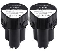 GOLEMON® Lot de 2 batteries BL1013, 10,8 V, 1500 mAh, pour Makita BL1013, BL1014, 194550-6, 194551-4, 195332-9, DF330D, LCT203W