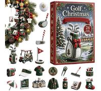 Golf Advent Calendars 2026-24 Days 2D Acrylic Golf Theme Ornaments | Christmas Countdown Set with Golf Charms for Tree Decor, Sports Ornaments for Golf Lovers and Holiday Display
