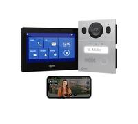 Goliath Interphone vidéo Basique, Bus 2 Fils, Moniteur de 7 Pouces, Sonnette encastrée avec caméra, interphone avec Ouverture de Porte, Maison individuelle, Application pour Smartphone