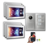 Goliath IP interphone vidéo : 10 pouces 6 maison familiale, code numérique, affichage,Argent : 10 pouces blanc : Boîte d'encastrement Couleur du moniteur : 10 pouces blanc Montage : boîte d'encastreme