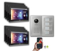 Goliath IP interphone vidéo : 10 pouces 8 maison de famille,code numérique,argent : 10 pouces noir : boîte de montage en surface Couleur du moniteur : 10 pouces noir Montage : boîte de montage en surf