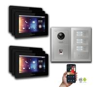 Goliath IP interphone vidéo 6-fam. 7 pouces Fingerprint : Boîtier d'encastrement : 7 pouces en noir Boîtier de montage de la sonnette : Boîtier d'encastrement Sélection du moniteur : 7 pouces en noir