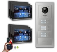 Goliath IP interphone vidéo 6-fam. portable App : 10 pouces en noir : Boîte d'encastrement Sélection du moniteur : 10 pouces en noir Sonnette de porte Boîte de montage : Boîte d'encastrement