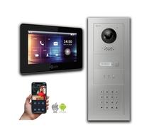Goliath IP interphone vidéo 7 pouces 1 moniteur code numérique affichage : Boîtier en saillie : 7 pouces en noir : 4 POE (standard) sonnette de porte