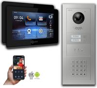 Goliath IP interphone vidéo : 7 pouces 2 maisons familiales, code numérique, affichage, argent : 7 pouces noir : 4er POE : boîte de montage en surface Connexion : 4er POE couleur du moniteur : 7 pouce