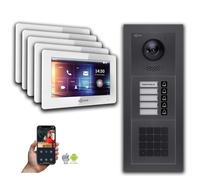 Goliath IP interphone vidéo : 7 pouces 5 maisons familiales, code numérique, anthracite : 7 pouces blanc : Boîte d'encastrement Couleur du moniteur : 7 pouces blanc Montage : boîte d'encastrement