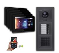 Goliath IP interphone vidéo : 7 pouces 5 maisons familiales, code numérique, anthracite : 7 pouces noir : Boîte d'encastrement Couleur du moniteur : 7 pouces noir Montage : boîte d'encastrement