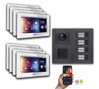 Goliath IP interphone vidéo : 7 pouces 8 maisons familiales, code numérique, anthracite : 7 pouces blanc : Boîte d'encastrement Couleur du moniteur : 7 pouces blanc Montage : boîte d'encastrement
