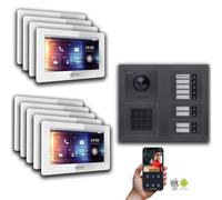 Goliath IP interphone vidéo : 7 pouces 9 maison familiale, code numérique, anthracite : 7 pouces blanc : Boîte d'encastrement Couleur du moniteur : 7 pouces blanc Montage : boîte d'encastrement