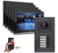 Goliath IP portier vidéo : 10 pouces 5 maison familiale, Smartphone App Anthracite : 10 pouces noir : boîte de montage en surface Couleur du moniteur : 10 pouces noir Montage : boîte de montage en sur