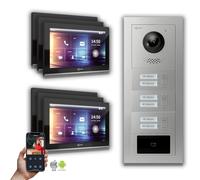 Goliath IP portier vidéo 6-fam. RFID : 10 pouces en noir : Boîte d'encastrement Sélection du moniteur : 10 pouces en noir Boîte de montage de la sonnette : Boîte d'encastrement