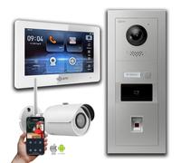 Goliath IP portier vidéo : 7 pouces 1 moniteur, RFID, empreintes digitales, caméra Wifi, Argent : 7 pouces en blanc : Boîte d'encastrement Sélection du moniteur : 7 pouces en blanc Boîte de montage de