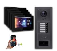 Goliath IP portier vidéo : 7 pouces 5 maisons familiales, RFID, affichage, anthracite : 7 pouces noir : Boîte de montage en surface Couleur du moniteur : 7 pouces noir Montage : Boîte de montage en su