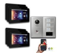 Goliath IP portier vidéo : 7 pouces 6 maison familiale, empreintes digitales, RFID, Argent : 7 pouces noir : Boîte d'encastrement Couleur du moniteur : 7 pouces noir Montage : boîte d'encastrement