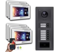 Goliath IP portier vidéo : 7 pouces 7 maisons familiales, RFID, anthracite : 7 pouces blanc : Boîte d'encastrement Couleur du moniteur : 7 pouces blanc Montage : boîte d'encastrement