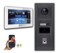 Goliath IP portier vidéo avec caméra 7 pouces empreintes digitales RFID Anthracite : 7 pouces en blanc : Boîte d'encastrement : 1 moniteur Nombre : 1 Couleur du moniteur : 7 pouces en blanc Montage : 