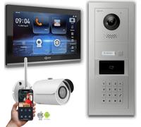 Goliath IP Vidéophone : 10 pouces 1 moniteur, RFID, code numérique, argent, caméra Wifi : 10 pouces en noir : Boîte de montage en surface Sélection du moniteur : 10 pouces en noir Boîte de montage de 