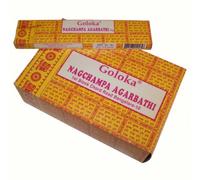 Goloka - Encens Nagchampa Agarbathi 12 boîtes Parfum Nag Champa Bâtonnets d'encens indiens