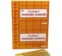GOLOKA Encens Nagchampa Agarbathi - 24 boîtes Parfum Nag Champa Bâtonnets d'encens Indiens