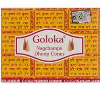 Goloka Nag Champa Lot de 12 boîtes de cônes d'encens