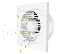 GOMETY 100 mm VMC Salle de Bain Extracteur d’Air Silencieux 35 dB, 142 m³/h, 15 W, avec Clapet Anti Retour, Ventilateur Mural et Plafond pour Salle de Bain, WC, Cuisine, Bureau, Blanc
