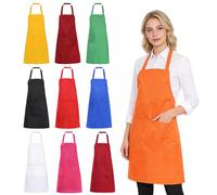 GOMETY Ensemble de 10 Tabliers de Cuisine, Tabliers Unisexes 10 Couleurs Lavables Tablier de barbecue, Tablier de Loisirs Créatifs de Peinture Adulte pour Cuisiner Bricoler Peindre et Pâtisser