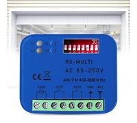 GOMETY Récepteur universel de porte de garage 85-250 V, fréquence 433-900 MHz, module relais de porte de garage, récepteur universel pour 45 télécommandes de porte de garage, connecteur WiFi 2,4 GHz