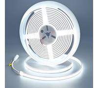 GOMING 24V 5M Neon COB Ruban LED Blanc Froid 6000K IP67 étanche 312LEDs/M CRI 93+ 4100lm 11W/M Lueur Uniforme Flexible Bande LED Autocollante pour Accueil Décorer(Alimentation non Incluse)