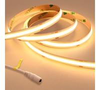 GOMING 24V Super Lumineux COB Ruban LED Blanc Chaud 3000K 5M 2050LM/M 14.5W/M Haute Densité 480LED/M CRI 93+ IP20 Non étanche Flexible Découpable Bande LED pour Maison Décorer(Sans Alimentation)