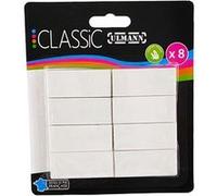 Gomme - Blanche - Scolaire - Rectangulaire - Lot de 8 - Ulmann