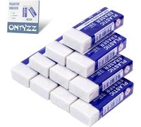 Gomme Classique Blanche Plastique Caoutchouc Gommes pour Usage Général L'école Bureaux Croquis Peintures Beaux-Arts Doux 2B 10 Pièces