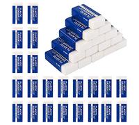 Gomme Douce et Durable, 40 Pcs Gommes Blanches en Plastique Ont un Bon Effet Gommant sans Débri, Gomme à Effacer Convient pour Étudier Dessiner Concevoir Travailler et Gomme à Effacer 2B (4*2*1cm)