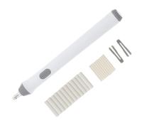 Gomme Électrique Blanche Abs pour Dessin Précis, Portable, Étudiants | Effacement Précis, Modification Fine, Accessoires Épais et Fins Inclus, Papeterie Scolaire pour Artistes