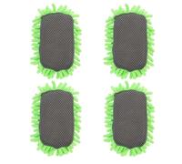 Gomme en Chenille Blanc Pièces 4 pour Tableau | Usage École et Bureau, Efface L’encre, Prise en Main Pratique, Compatible Tableau Noir et Marqueur