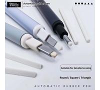 Gomme mécanique en caoutchouc, stylo rechargeable, pointe en caoutchouc, Type presse, gomme à crayon de haute précision pour croquis à reflets Manga 1 ensemble de triangles