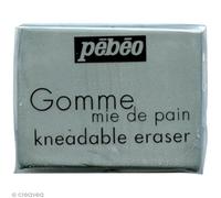 Pébéo Gomme modelable Mie de Pain – efface fusain et graphite – souple, blanche – lot de 3