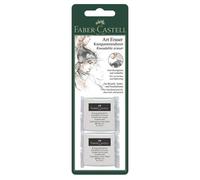 Faber-Castell Lot de 2 gommes à modeler Art Eraser, blanches