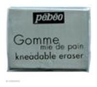 Pébéo Gomme modelable Mie de Pain – efface fusain et graphite – souple, blanche – lot de 3