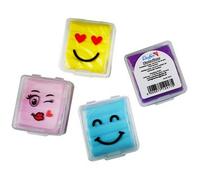 Gomme souple visages, en présentoir de 18