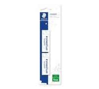 Gomme STAEDTLER Rasoplast 526 B - lot de 2, avec manchon | , qualité confort pour l'école, longue durée de vie - manchon coulissant - Réf. 526B2BK2DA