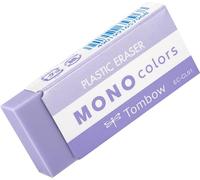 Gomme Tombow MONO colors violette, plastique, colorée, sans phtalates ni latex, 19 g, pour l'école, le bureau et le dessin