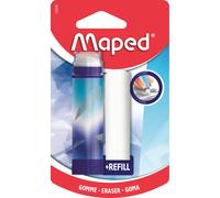 Gomme Blanche Tube Protégée Arctic Vibes - Maped - Rétractable - 1 Recharge Incluse - Sans PVC ni Phtalate