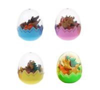 Gommes à crayon en forme d'œuf de dinosaure 6 pièces jouets remplissage de sacs fête Mini gommes à œufs dinosaure mignonnes (Style aléatoire)